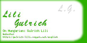 lili gulrich business card